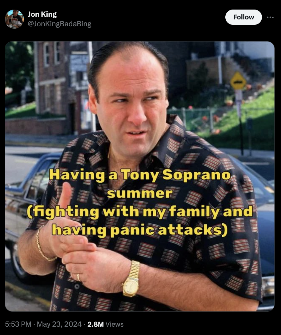 tony soprano jewelry - Jon King Lee Having a Tony Soprano summer fighting with my family and having panic attacks 2.8M Views